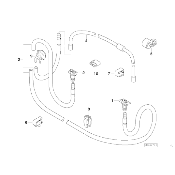 Rozdzielacz trójnik spryskiwaczy reflektorów BMW E39 E53 E83 E87 116 118 120 130 520 523 525 528 530 535 540 X5 X3 - 61668361447