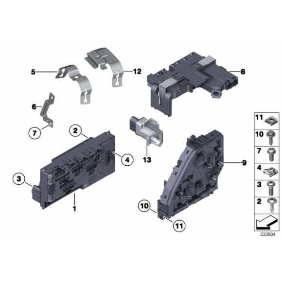 Rozdzielacz prądu tylny BMW F01 F02 F06 F07 F10 F11 F12 F13 640 650 M6 518 520 525 528 530 535 550 M5 730 740 750 760 - 61149264