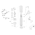 Gniazdo łożysko amortyzatora tył BMW E38 725 728 730 735 740 750 - 37121091240
