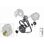 Rolka paska wielorowkowego BMW F10 F11 F15 X5 F20 F21 F23 F30 F31 G01 G11 G30 - 11287649968