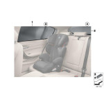 Roleta przeciwsłoneczna tylnej szyby bocznej BMW F30  - 51462293367