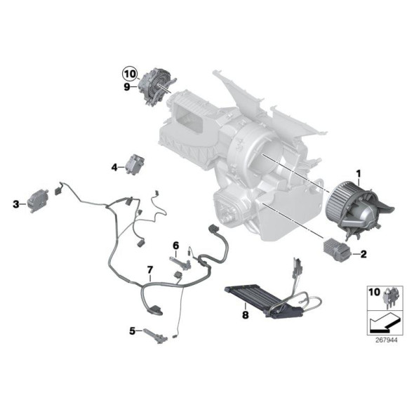 Regulator opornik dmuchawy MINI R55 R56 R57 R58 R59 R60 R61 Cooper - 64119286870