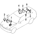 Łącznik regulatora zasięgu świateł lewy BMW E39 E46 E60 E61 E63 E65 E70 E71 E81 E87 E84 E83 E90 E91 F01 F06 F10 F15 MINI - 37146