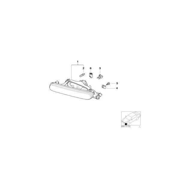 Lampa przeciwmgłowa prawa - 63178361952