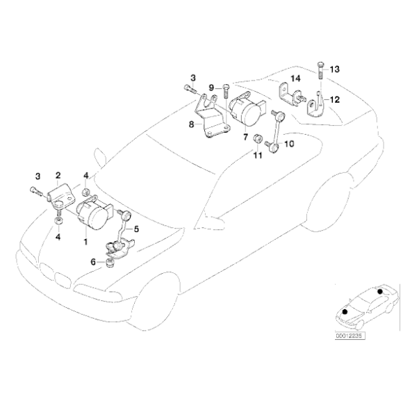 37146766778 Łącznik regulacji zasięgu świateł BMW E46 E85 E86 316 318 320 323 325 328 330 - 37146766778 - Części oryginalne BMW Łódź | Sklep internetowy BMW