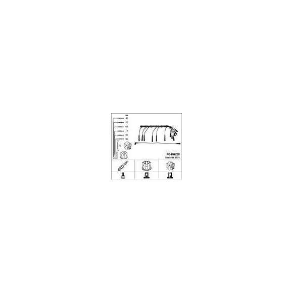 PRZEWODY WYS. NAP. BMW 3 E28/5 E30 2.0/2.7 81-