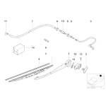 Ramię wycieraczki szyby tylnej BMW E39 touring 520 523 525 528 530 540 - 61628221453