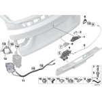 Przycisk otwierania klapy tył BMW F10 F11 F15 F16 X5 X6 F22 F23 F25 F26 X3 X4 F30 F31 F45 F46 F48 X1  - 51247368752