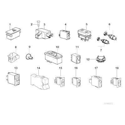Włącznik świateł stop BMW E36 E34 E32 E31 Z3 316 318 320 325 520 530 540 730 740 - 61318360417