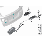 Przycisk klamka tylnej klapy BMW F15 F16 F25 F26 F45 F46 F48 F85 F86 X1 X3 X4 X5 X6 214 216 218 220 225 - 51247345700