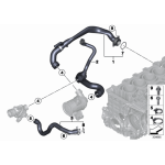 Przewód wąż ukł. chłodzenia BMW F20 F22 F23 F21 F30 F31 F34 F36 F87 M2 435i 335i M235i M135i - 11537598234