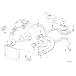 Przewód układu chłodzenia BMW E34 E32 535 530 735 730 M30 - 11531266459