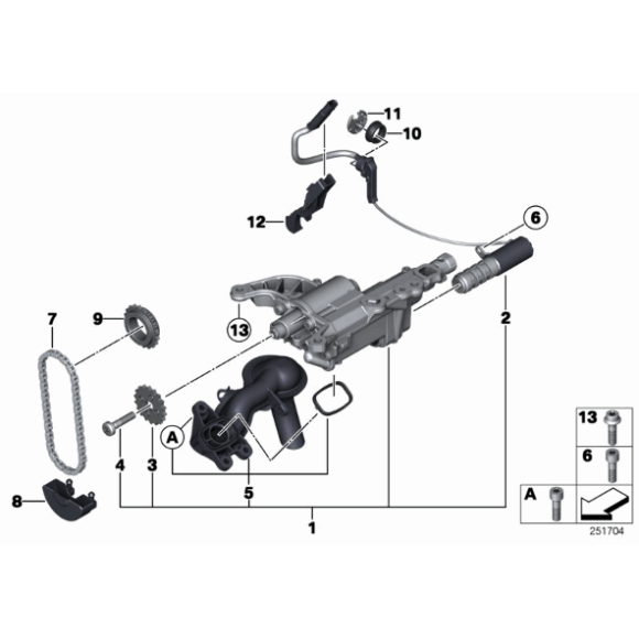 Przewód ssący pompy olejowej BMW F20 F21 F30 F31 114i 116i 118i 120i 316i 320i - 11417633924