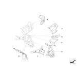 Mocowanie ramy bocznej dolne lewe BMW E60 E61 E63 E64 - 41217111327