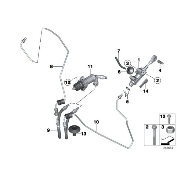 Przewód sprzęgła BMW BMW F20 F21 F30 F31 114 116 118 316 320 - 21526864480
