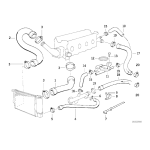 Przewód powrotny chłodnicy do silnika BMW E36 316 318 - 64211387010