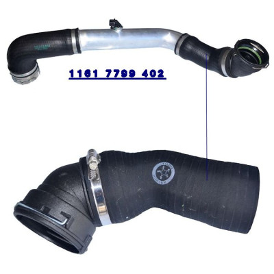Przewód powietrza doładowującego z plastikowym kołnierzem BMW E60 E61 525d 530d 525xd 530xd - 11617799401
