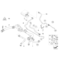 Przewód układu chłodzącego dopływowy BMW E65 E66 740i 750i - 17127535742