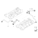Przewód odpowietrzający skrzynię korbową cyl. 1-4 BMW F01 F07 F10 F12 650i 550i 750i 501iX - 11157646086