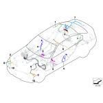 Przewód naprawczy przód czujnika UP BMW F22 F23 F30 F31 F32 F34 F87 - 61129335591
