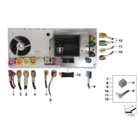 61119372321 Przewód naprawczy anteny kablowej WLAN BMW F20 F21 F22 F30 F31 F32 F33 F34 F36 F87 - 61119372321 - Części oryginalne BMW Łódź | Sklep internetowy BMW