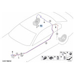 Przewód hamulcowy elastyczny tył BMW F90 G11 G12 G14 G16 G30 G31 G32 - 34206884953