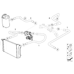 Przewód układu chłodzenia BMW E38 E39 730i 735i 740i 535i 540i M60 M62 - 11531741409