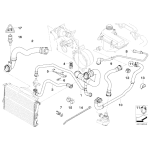Przewód chłodnicy górny BMW E53 X5 4,4i 4,6is M62 - 11537500746