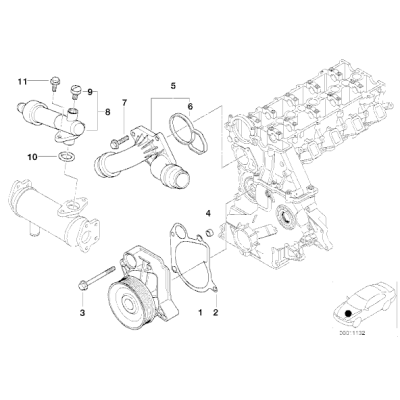 Termostat BMW E46 E39 318d 320d 520d M47 - 11532247019