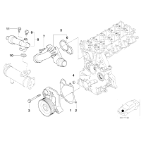 Termostat BMW E46 E39 318d 320d 520d M47 - 11532247019
