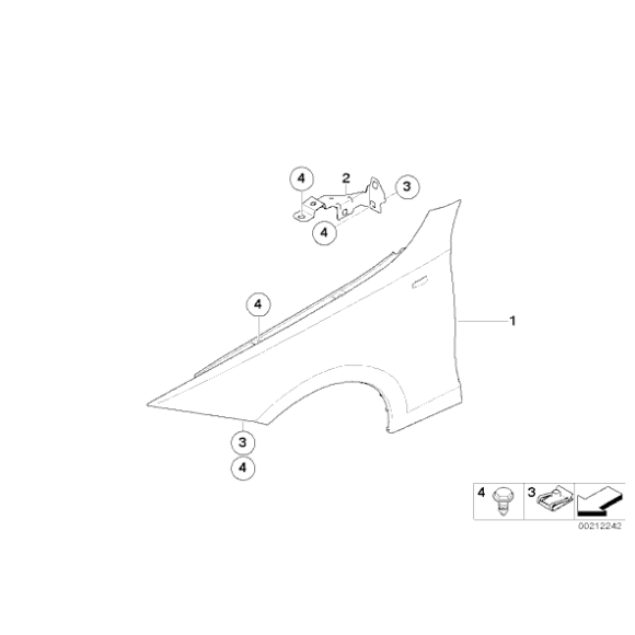 Panel boczny, przedni, prawy - 41357135680