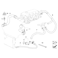 Przewód elastyczny układu chłodzenia BMW E46 316i 318i M43 - 11531436368