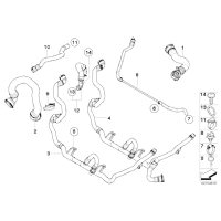 Przewód chłodnicy BMW E82 E88 135i MCoupe E90 E92 E91 E93 335i 335xi - 17127540127