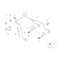 Dysza spryskiwacza szyby podgrzewana pojedyncza BMW 520d 520i 525tds 525i 525d 530i 530d 535i 540i M5 - 61668361039