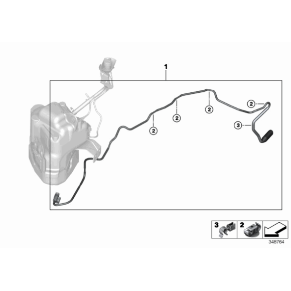 Przewód dozujący paliwo BMW F15 F16 25dX 25d 30dX 40dX M50dX - 16197295663