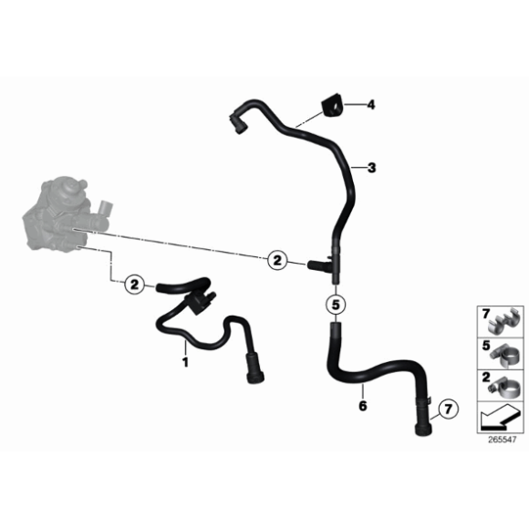 Przewód dopływowy paliwa BMW F20 F21 F22 F30 F31 F32 F33 F34 125d 225d 325d 425d - 13538507681