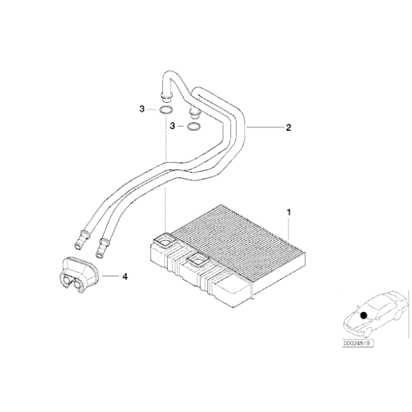 Nagrzewnica BMW E46 X3 316 318 320 323 325 328 330 z klimat. - 64118372783