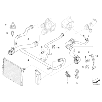 Przewód chłodnicy E46 318i 316i - Oryginał BMW - 17127520668
