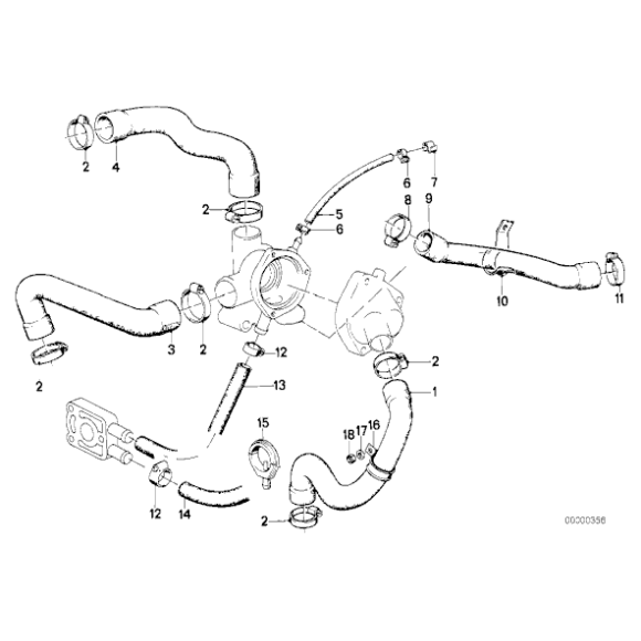 Przewód chłodnicy BMW E28 525i 525e 528e - 11531287682