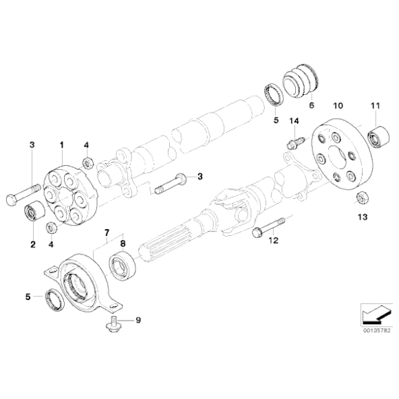 Przegub elast. wału BMW E90 E60 X1 E65 E63 530xi 545i 530xd 645i 735i 745i 325xi 330xi 330xd 328xi - 26117573276
