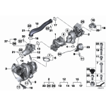 Przepustnica dodatkowa BMW E70N E71 X5 X6 F01N F10 F11 F15 F16 M50dX 750dX M550dX - 11658506398