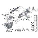Przepustnica dodatkowa BMW E70N E71 X5 X6 F01N F10 F11 F15 F16 M50dX 750dX M550dX - 11658506398
