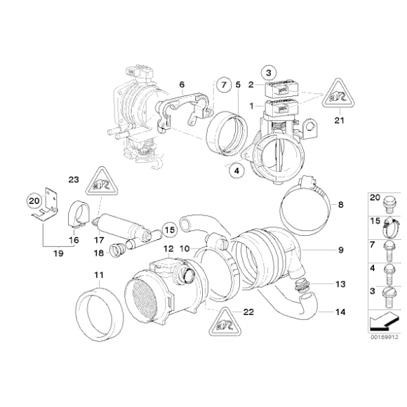 Przepływomierz BMW E36 E39 E38 323 328 523 528 728 prod do 09.98r. - 13621703275
