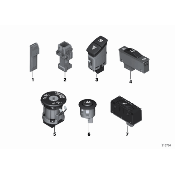 Przełącznik zaczepu holowniczego BMW E90 E60 X5 X6 X3 C4 F30 G11 G05 G30 F10 F11 - 61319272858