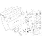 41627037439 Zawias pokrywy bagażnika tył MINI R50 R53 Cooper S One 1,4i 1,6i D - 41627037439 - Części oryginalne BMW Łódź | Sklep internetowy BMW