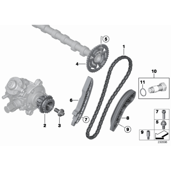 11318572503 Łańcuch rozrządu BMW E60N X5 E87 E84 E90 F10 F11 F01 F30 Mini F07 F20 - 11318572503 - Części oryginalne BMW Łódź | Sklep internetowy BMW