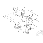 Zawias pokrywy bagażnika lewy BMW E38 725tds 728i 730i 730d 735i 740i 740d 750i - 41628221197