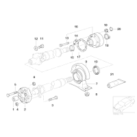 Przegub elastyczny wału E46 E39 X5 - Oryginał BMW - 26117511454