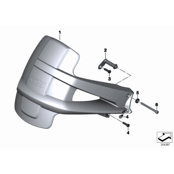 Uchwyt błotnika tył BMW K25 K255 - 46627671618