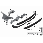 Prowadnica powietrza zderzaka tył środkowa MINI R56N Cooper S JCW - 51747330558